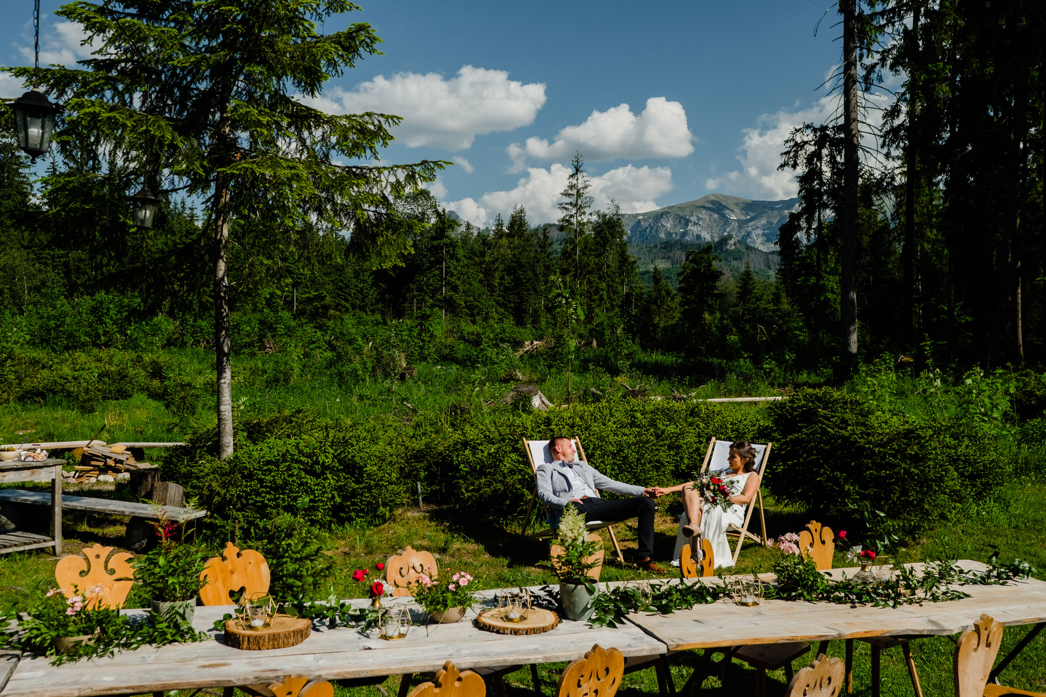Plenerowe wesele w górach